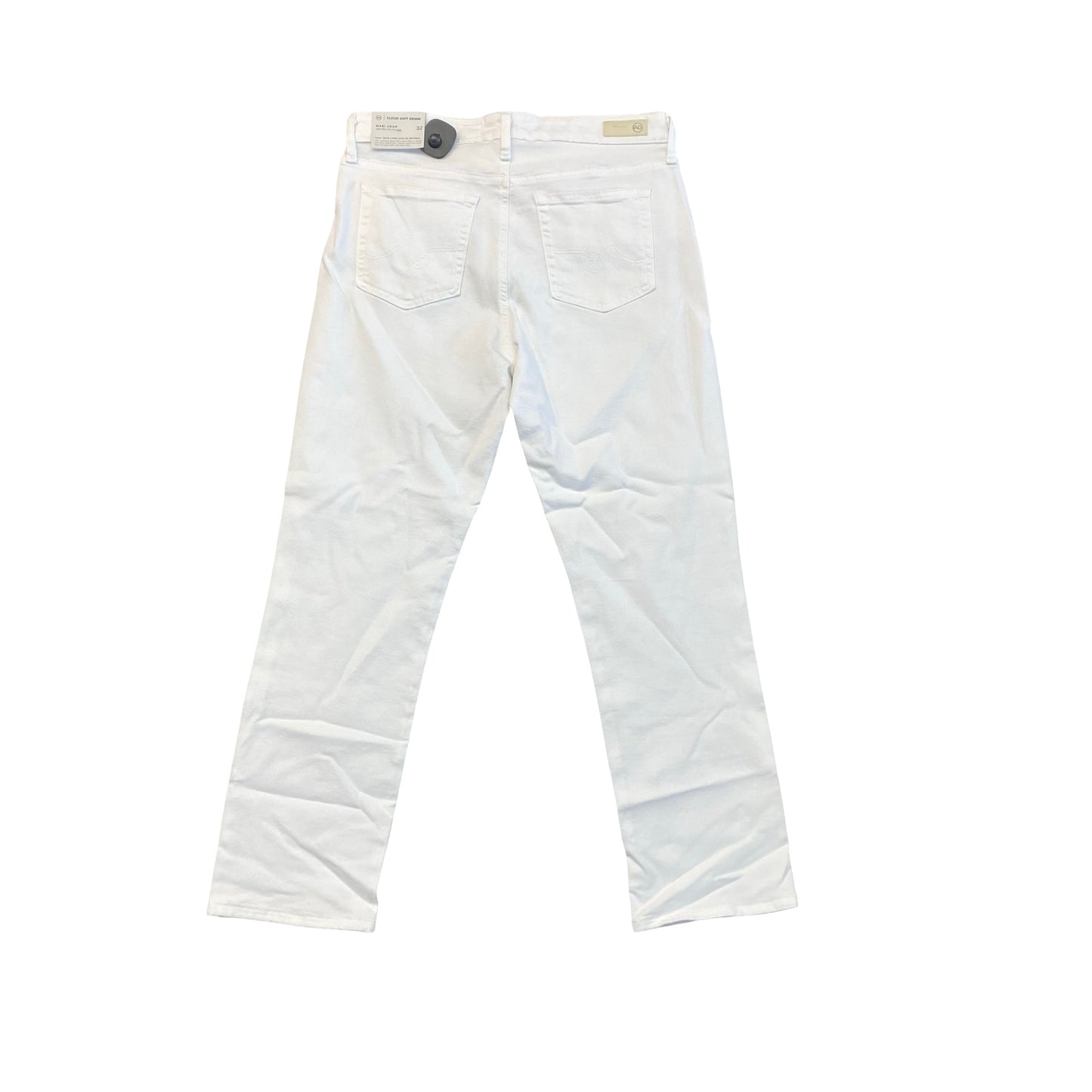 Jeans Straight By Ag Jeans In White, Size:14