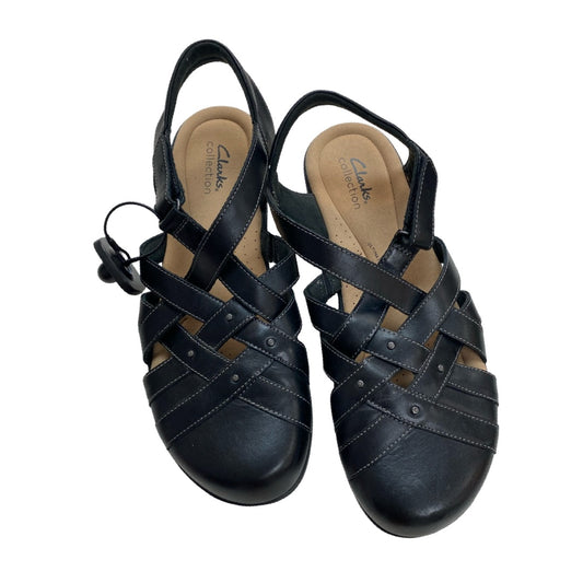 Shoes Flats By Clarks In Black, Size:10