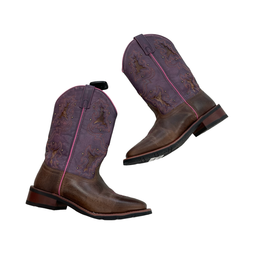 Boots Western By Laredo In Pink & Purple, Size:8
