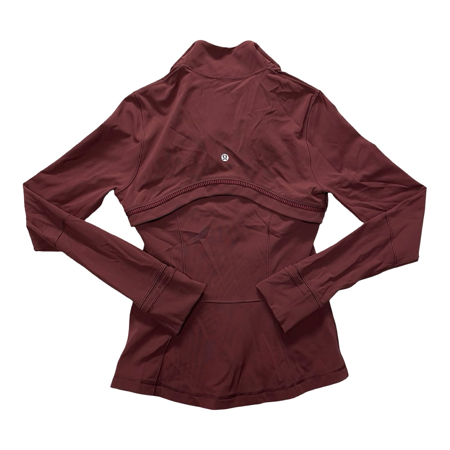 Athletic Jacket By Lululemon In Maroon, Size:4