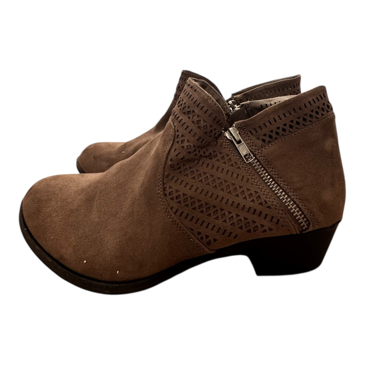 Boots Ankle Heels By American Rag In Brown, Size:9.5
