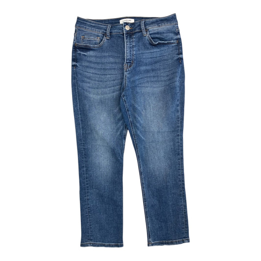 Jeans Straight By Vervet In Blue Denim, Size:14
