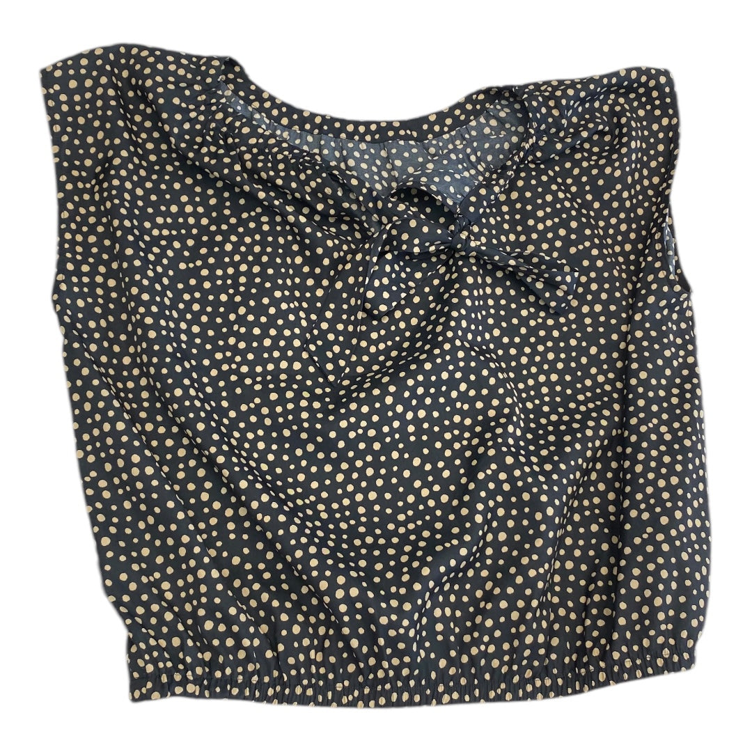 Top Sleeveless By Loft In Polkadot Pattern, Size:M