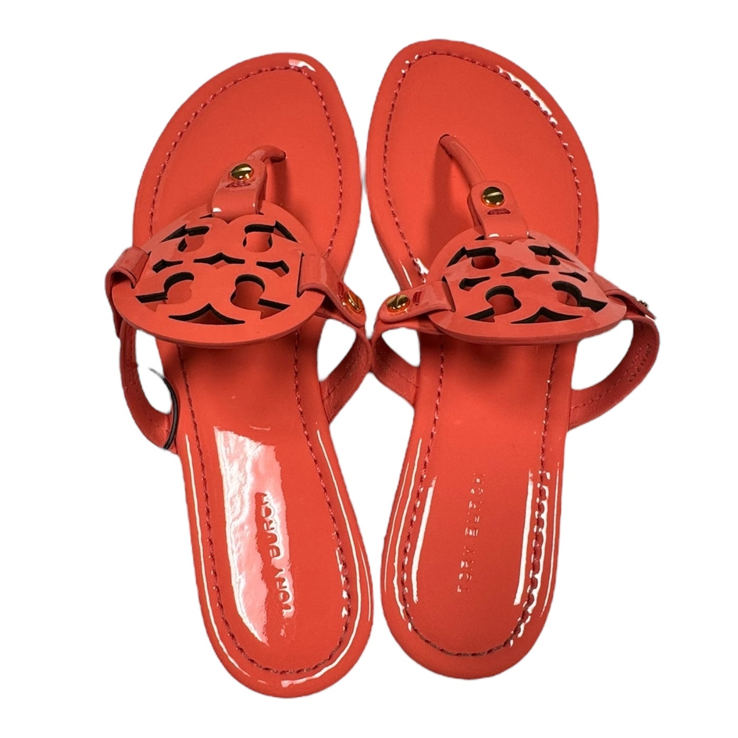Sandals Designer By Tory Burch In Coral, Size:7
