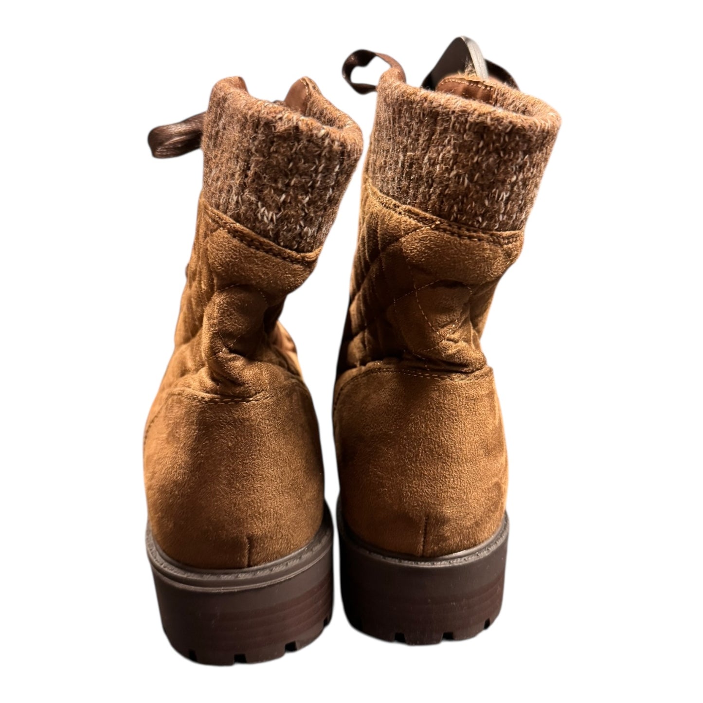 Boots Ankle Flats By Serra In Brown, Size:8