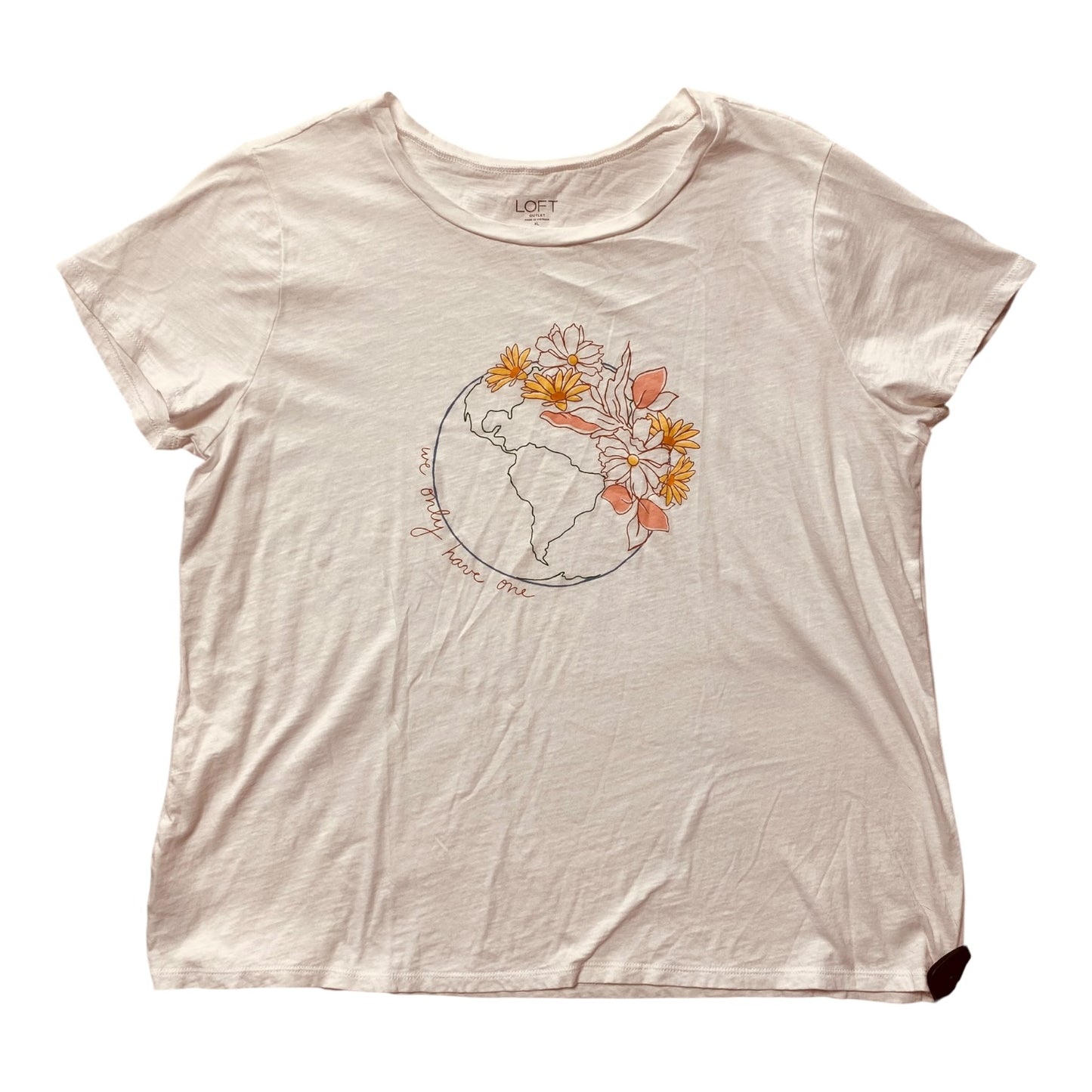 Top Ss By Loft In White, Size:Xl