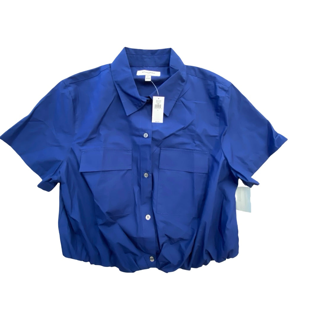 Top Ss By Banana Republic In Navy, Size:L