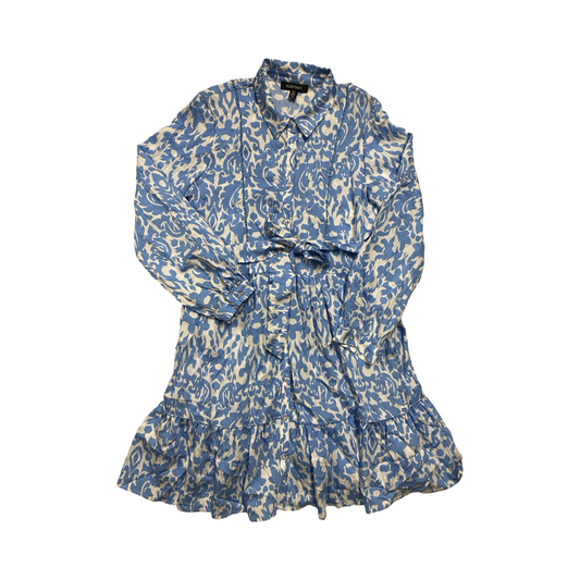 Dress Casual Short By Ellen Tracy In Blue & White, Size:M