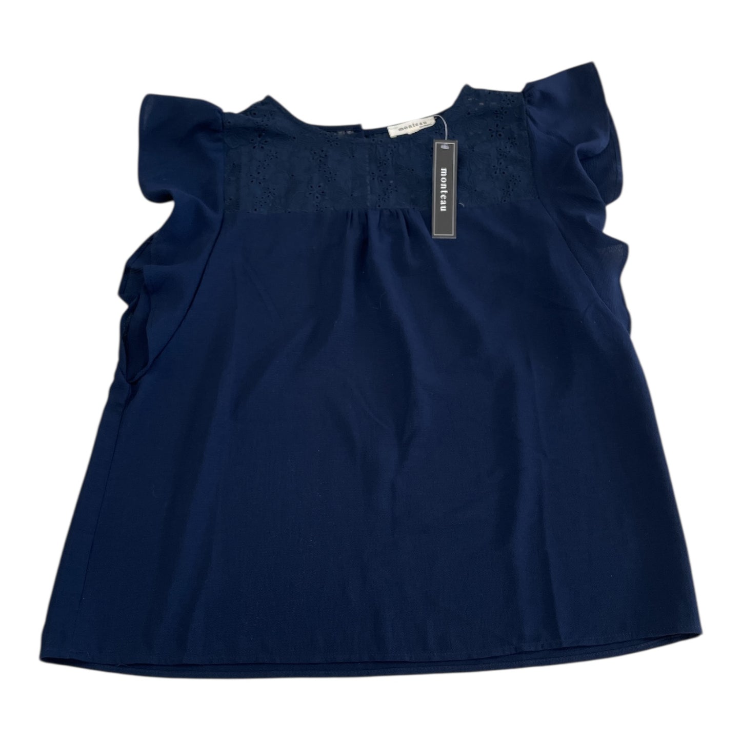 Top Sleeveless By Monteau In Navy, Size:Xl
