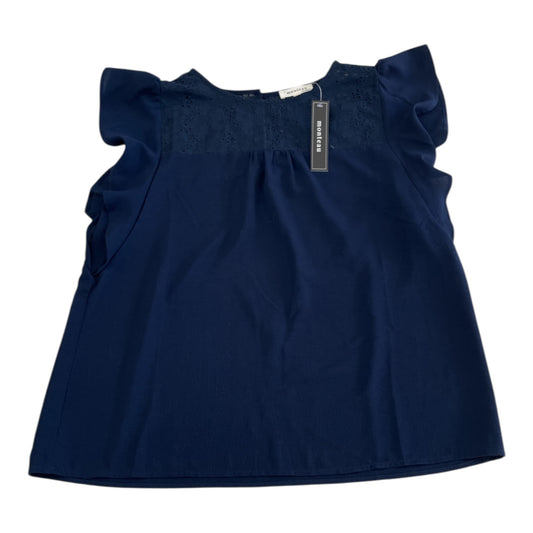Top Sleeveless By Monteau In Navy, Size:Xl
