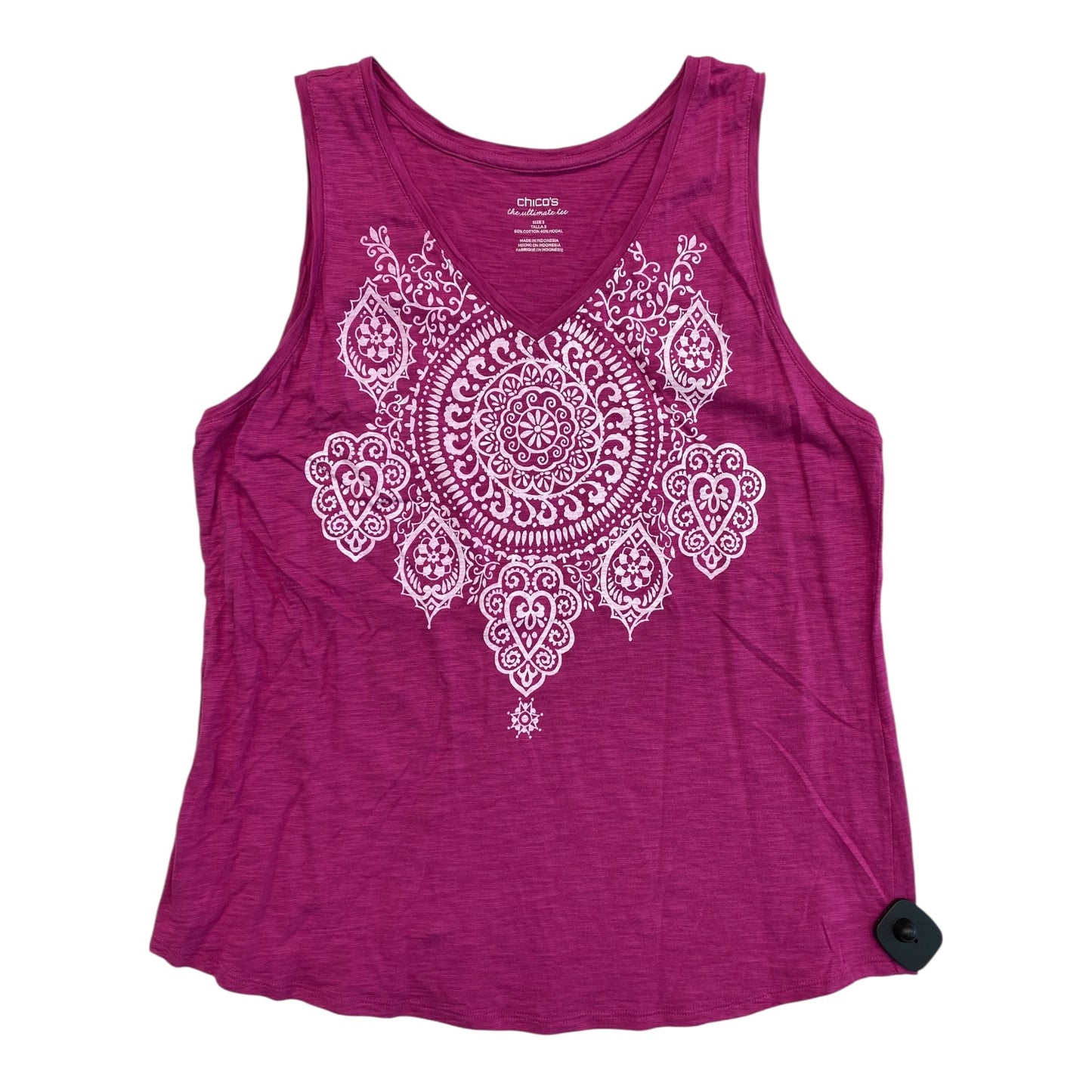 Top Sleeveless By Chicos In Pink, Size:16