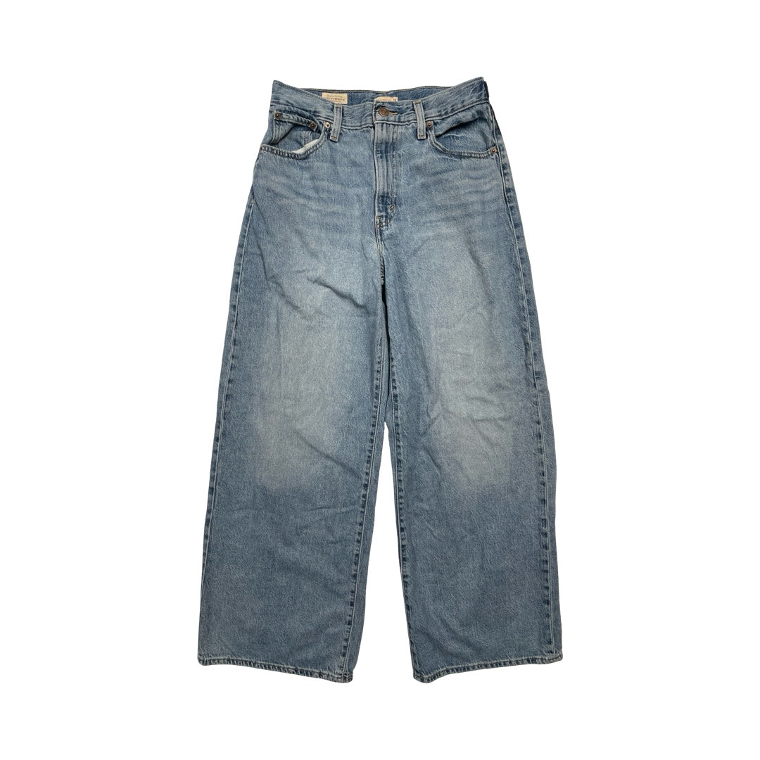 Jeans Wide Leg By Levis In Blue Denim, Size:6