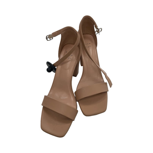 Sandals Heels Block By A New Day In Tan, Size:6.5