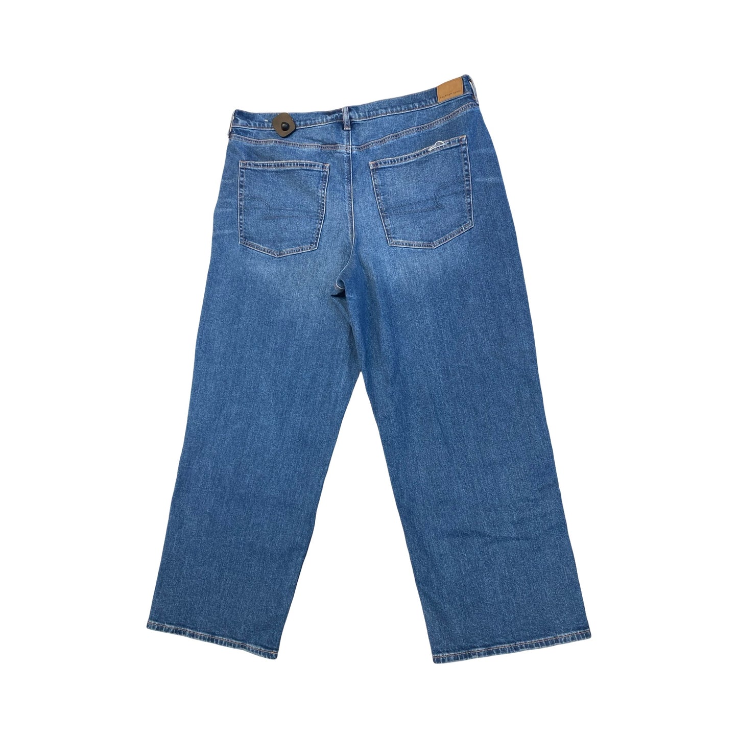 Jeans Straight By American Eagle In Blue Denim, Size:18