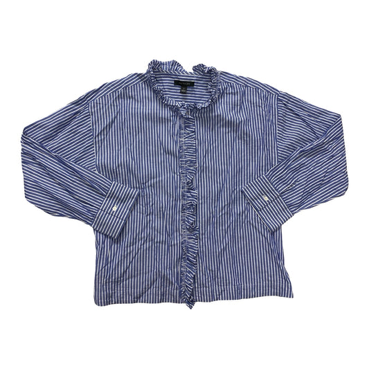 Top Ls By Ann Taylor In Blue & White, Size:M