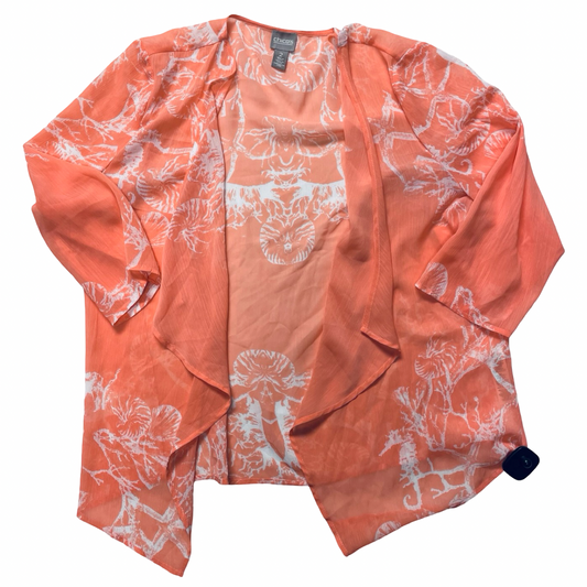 Cardigan By Chicos In Peach, Size:L