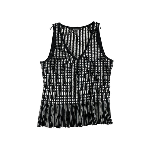 Top Sleeveless By White House Black Market In Black & White, Size:Xl