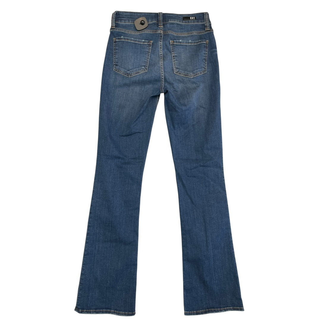 Jeans Flared By Kut In Blue Denim, Size:2