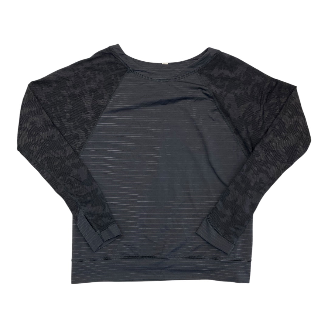 Athletic Top Ls Crewneck By Lululemon In Black, Size:M