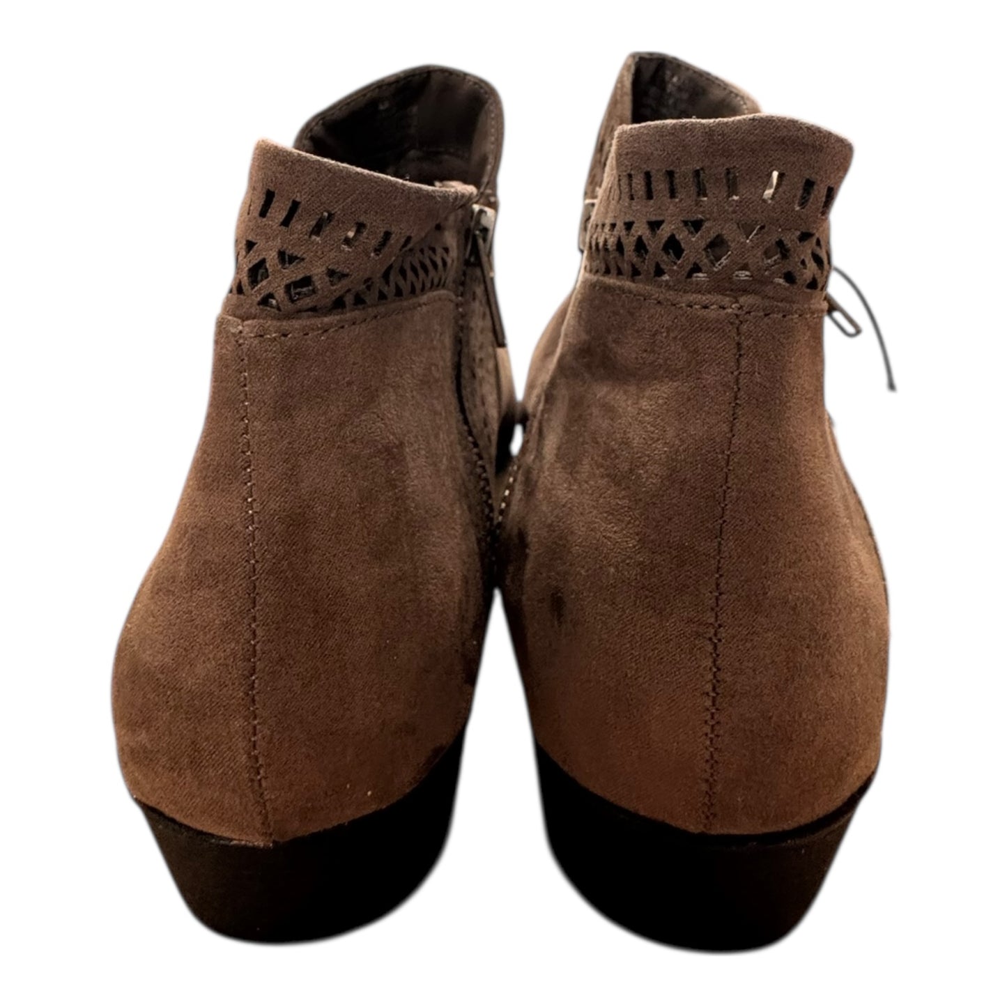 Boots Ankle Heels By American Rag In Brown, Size:9.5