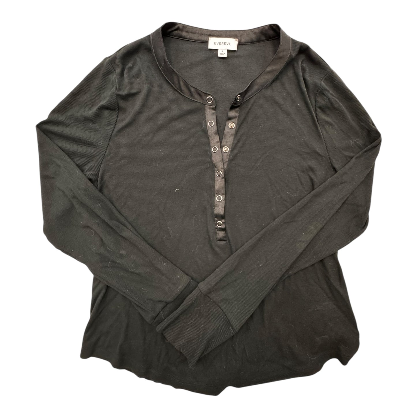 Top Ls By Evereve In Black, Size:L