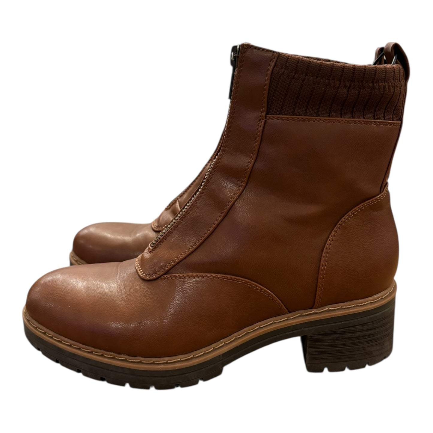 Boots Ankle Heels By Bare Traps In Brown, Size:6.5