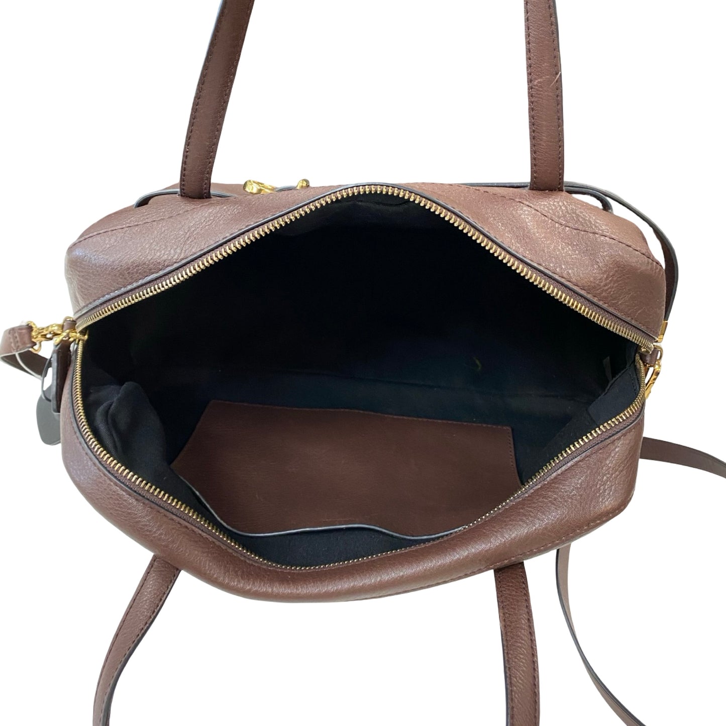 Handbag Leather By Madewell In Brown, Size:Medium