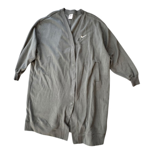 Athletic Cardigan By Nike In Green, Size:2X