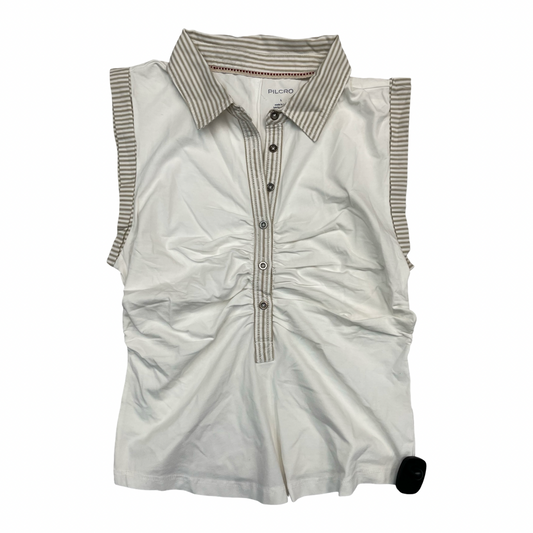 Top Sleeveless By Pilcro In Cream & White, Size:L