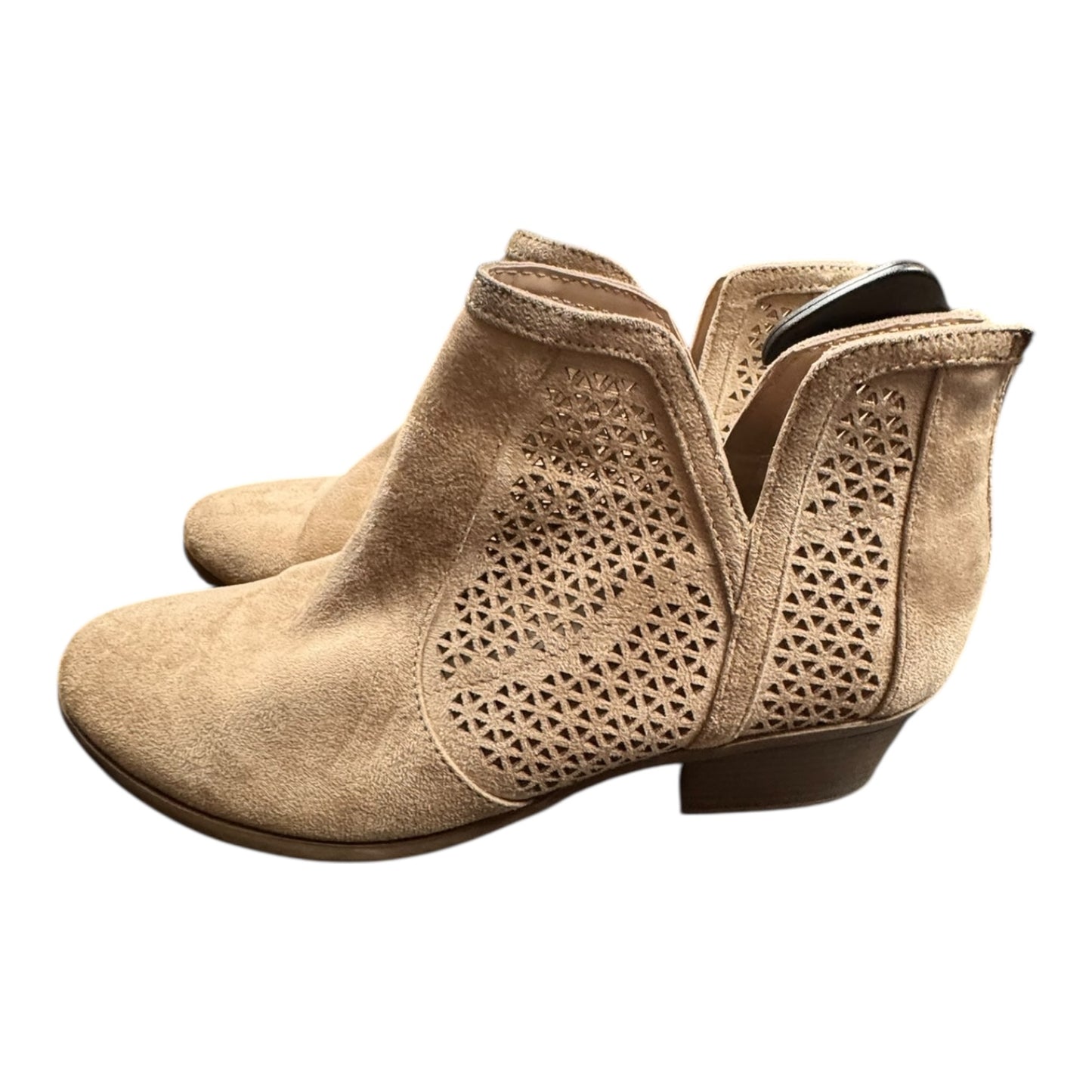 Boots Ankle Heels By Ana In Taupe, Size:10