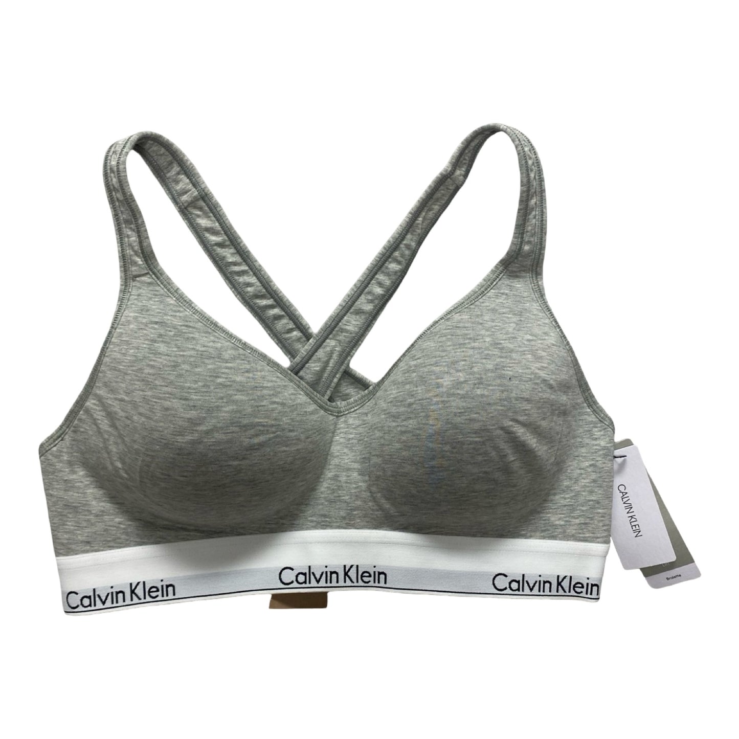 Bralette By Calvin Klein In Grey, Size:Xl