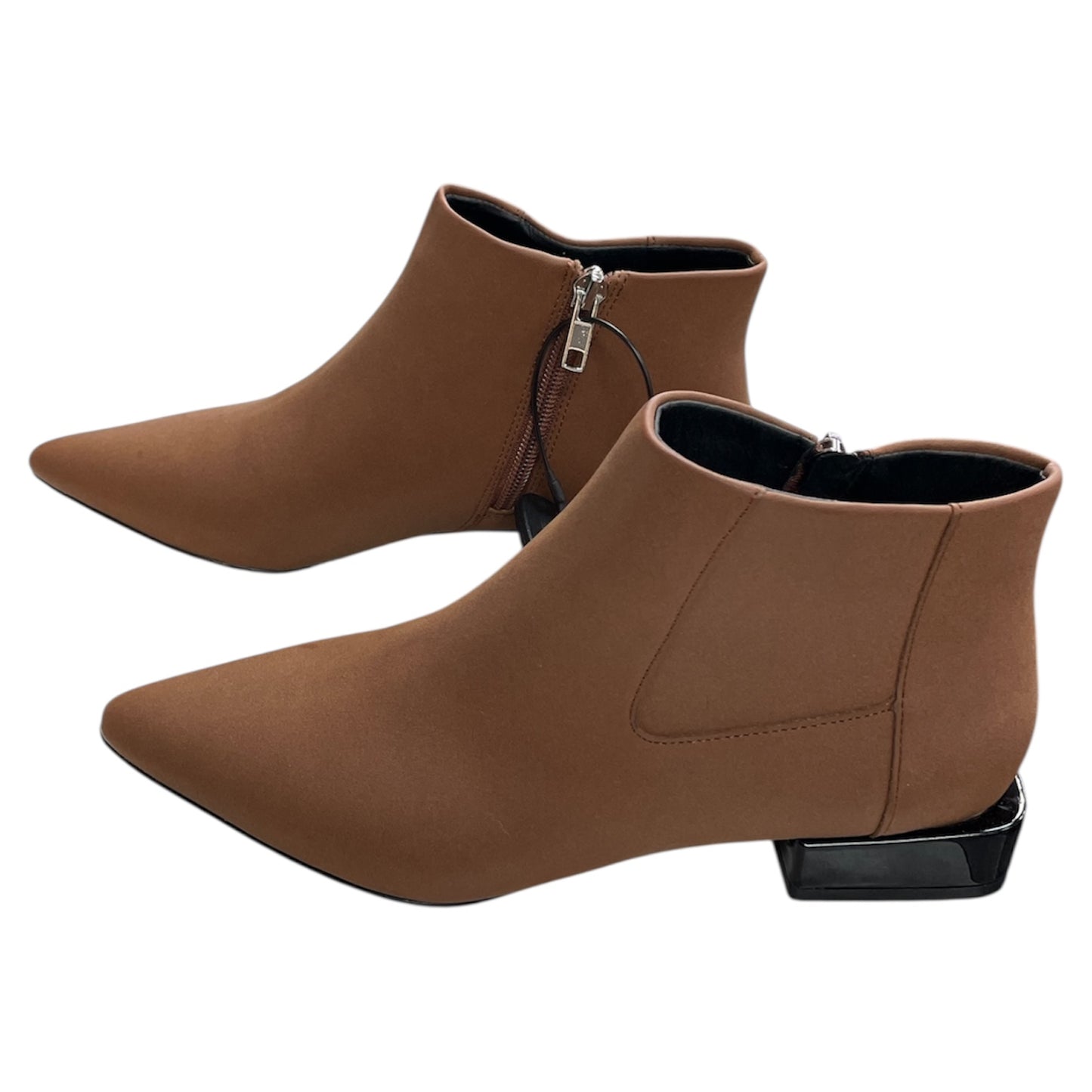 Boots Ankle Heels By Cmc In Brown, Size:6