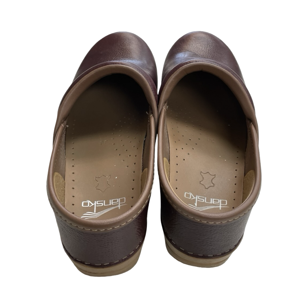 Boots Ankle Heels By Dansko In Maroon, Size:7.5