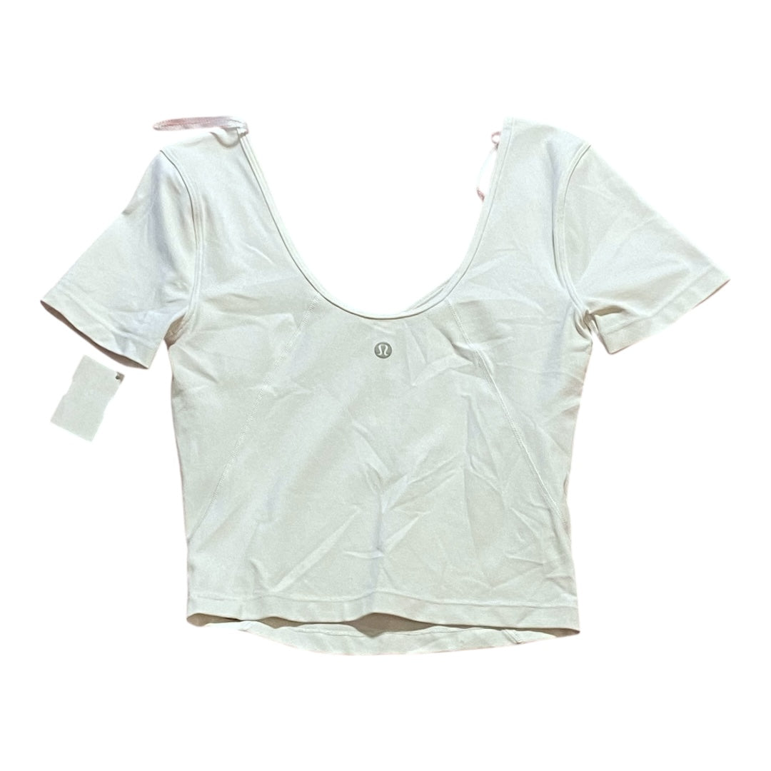Athletic Top Ss By Lululemon In White, Size:Xs