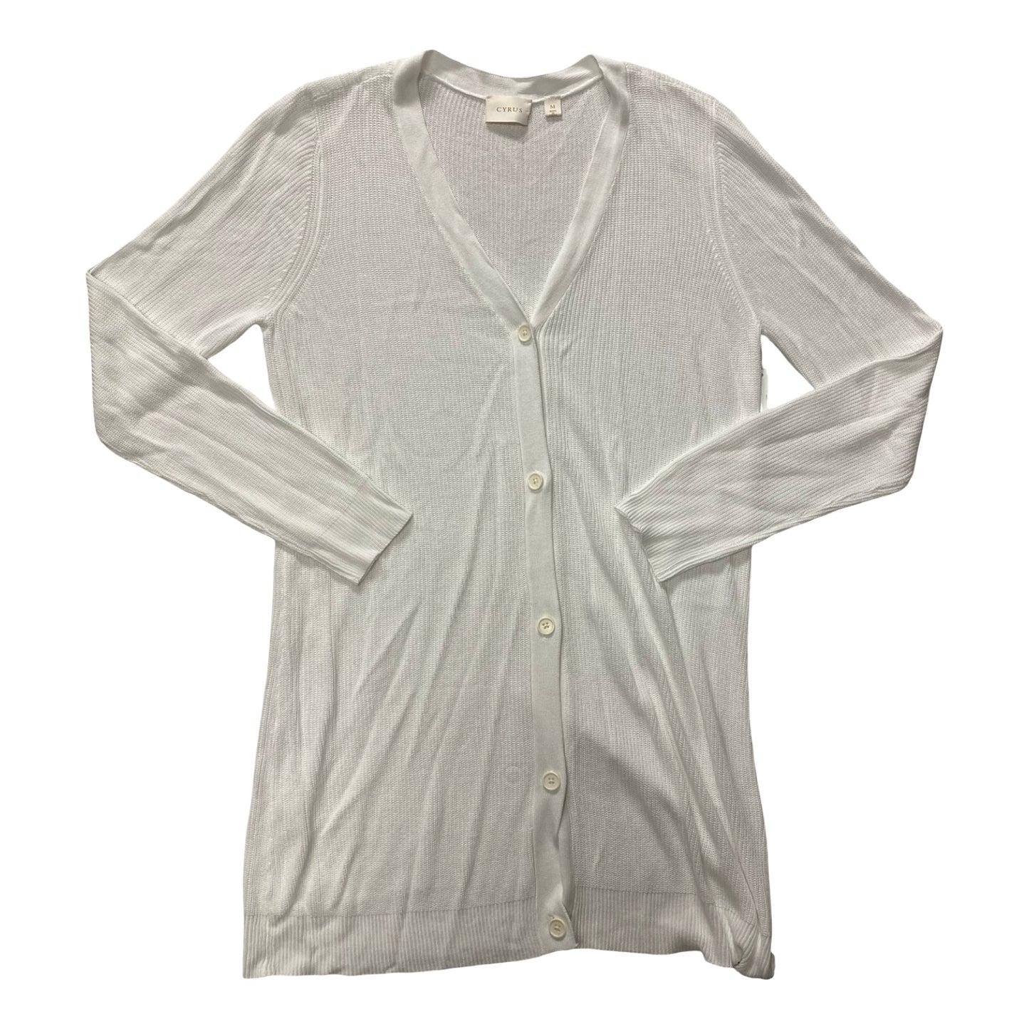 Sweater Cardigan By Cyrus In White, Size:M