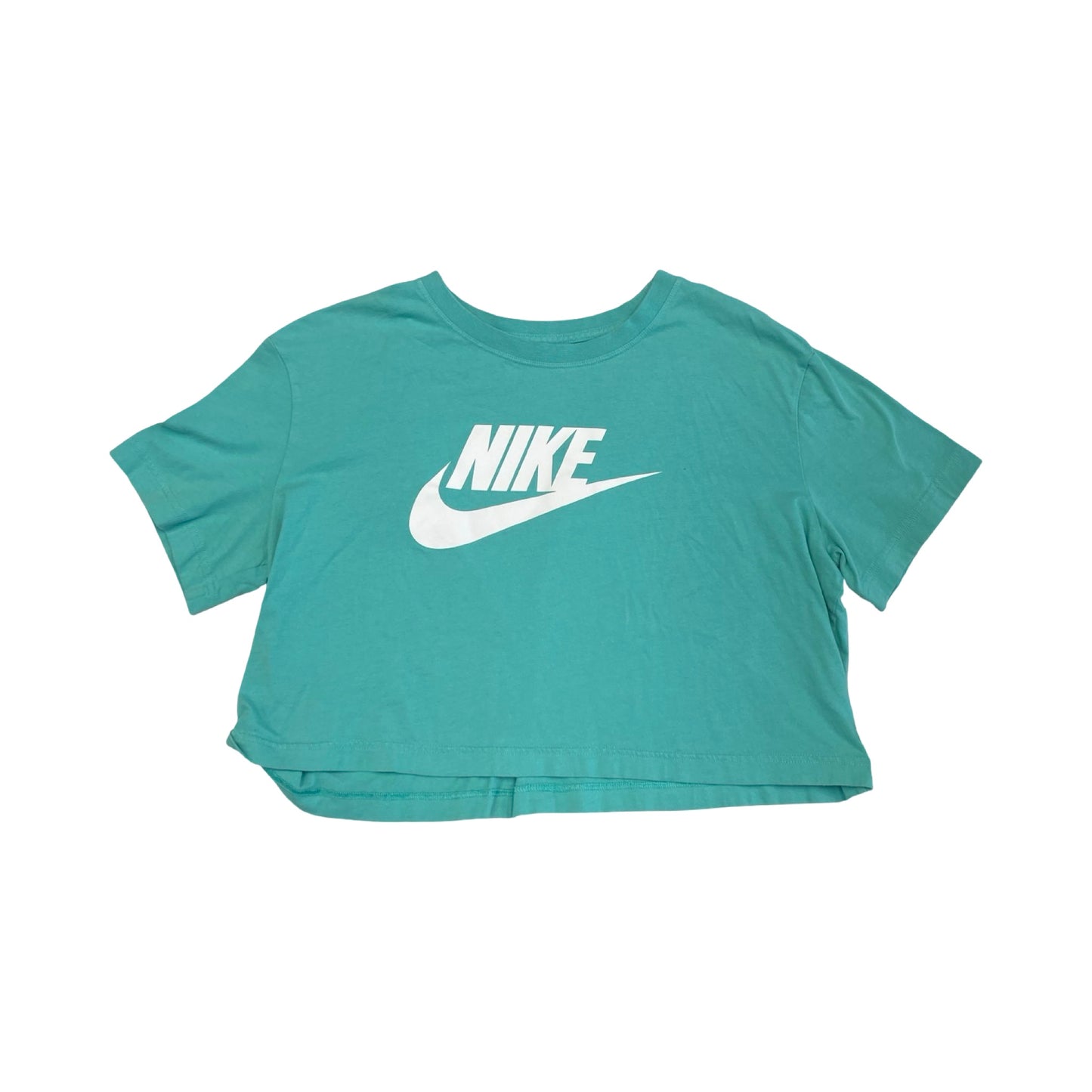 Athletic Top Ss By Nike In Teal, Size:M