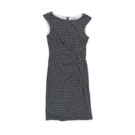 Dress Casual Midi By White House Black Market In Black & White, Size:S
