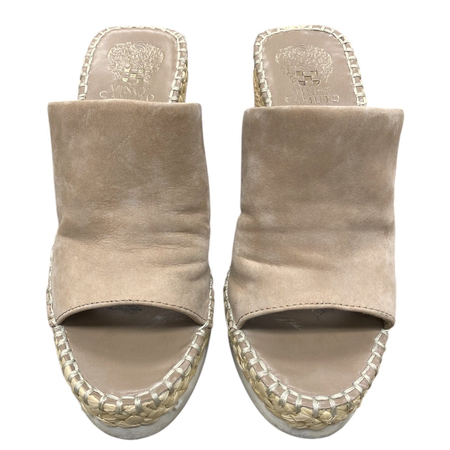 Shoes Heels Wedge By Vince Camuto In Tan, Size:6.5