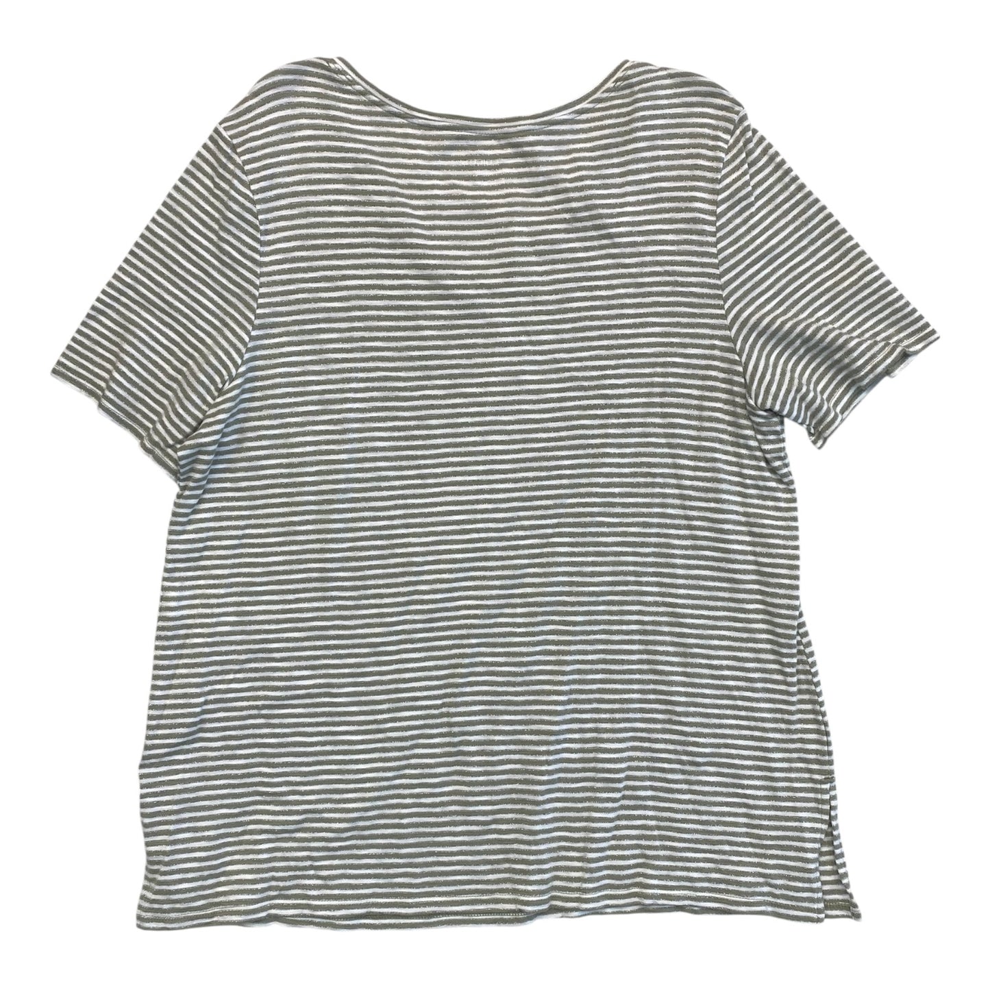 Top Ss Basic By Chicos In Striped Pattern, Size:Xl