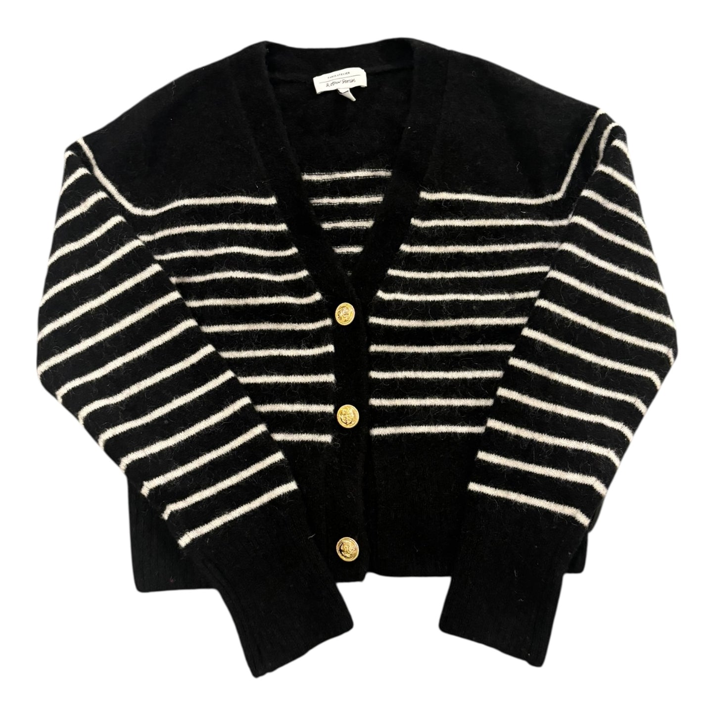 Sweater Cardigan By PARIS ATELIER & OTHER STORIES In Black & White, Size:S