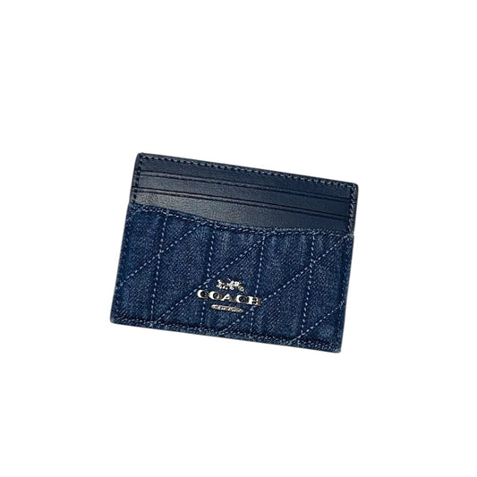 Wallet Designer By Coach In Blue Denim, Size:Small
