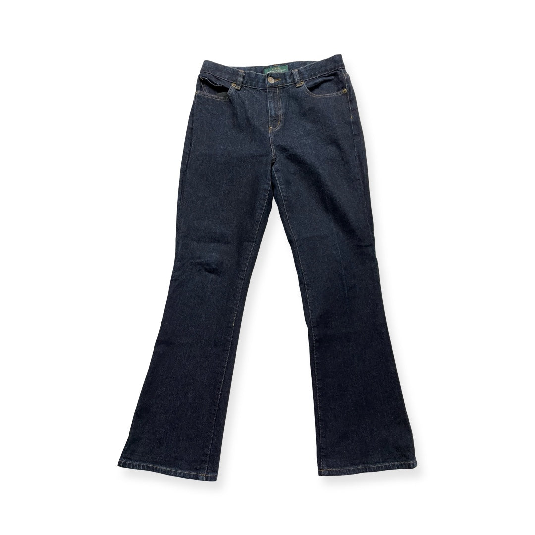 Jeans Straight By Lauren By Ralph Lauren In Blue Denim, Size:6
