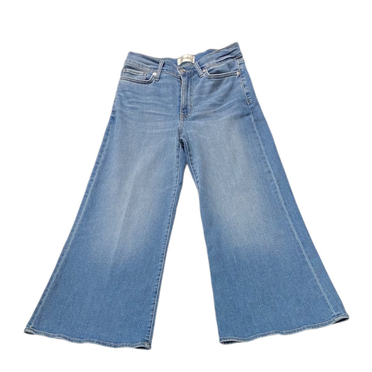 Jeans Wide Leg By Frame In Blue Denim, Size:4