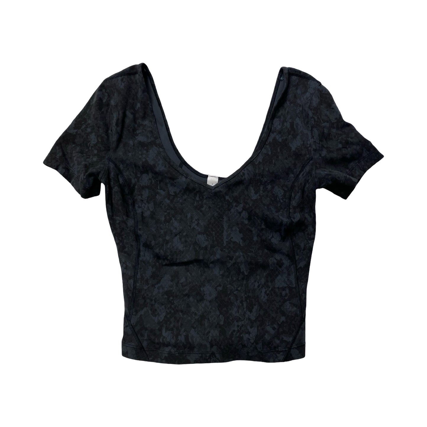 Athletic Top Ss By Lululemon In Animal Print, Size:2