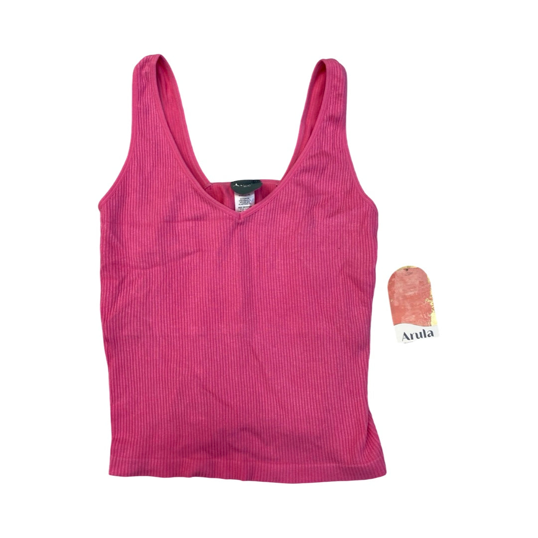 Top Sleeveless Basic By Arula In Pink, Size:2X