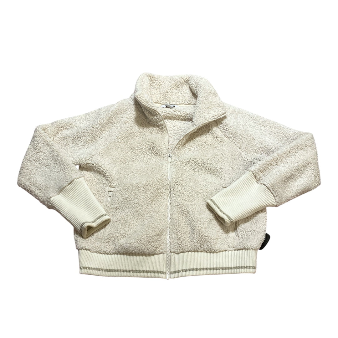 Athletic Jacket By Athleta In Cream, Size:M