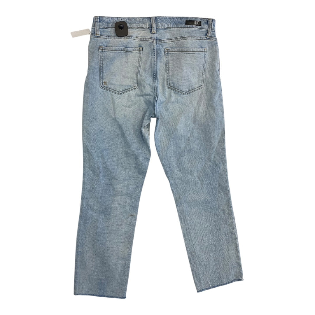 Jeans Straight By Kut In Blue Denim, Size:8