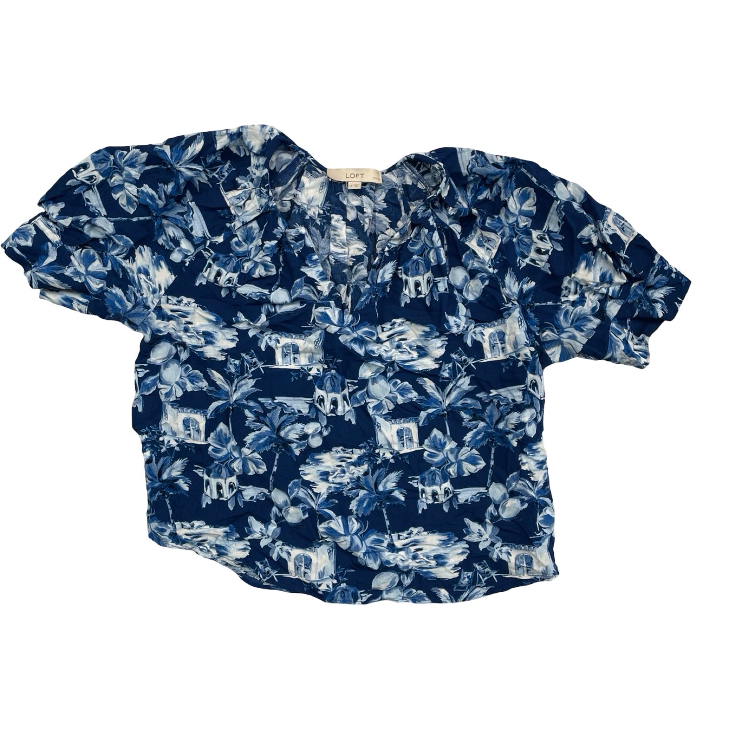 Top Ss By Loft In Blue, Size:Lp