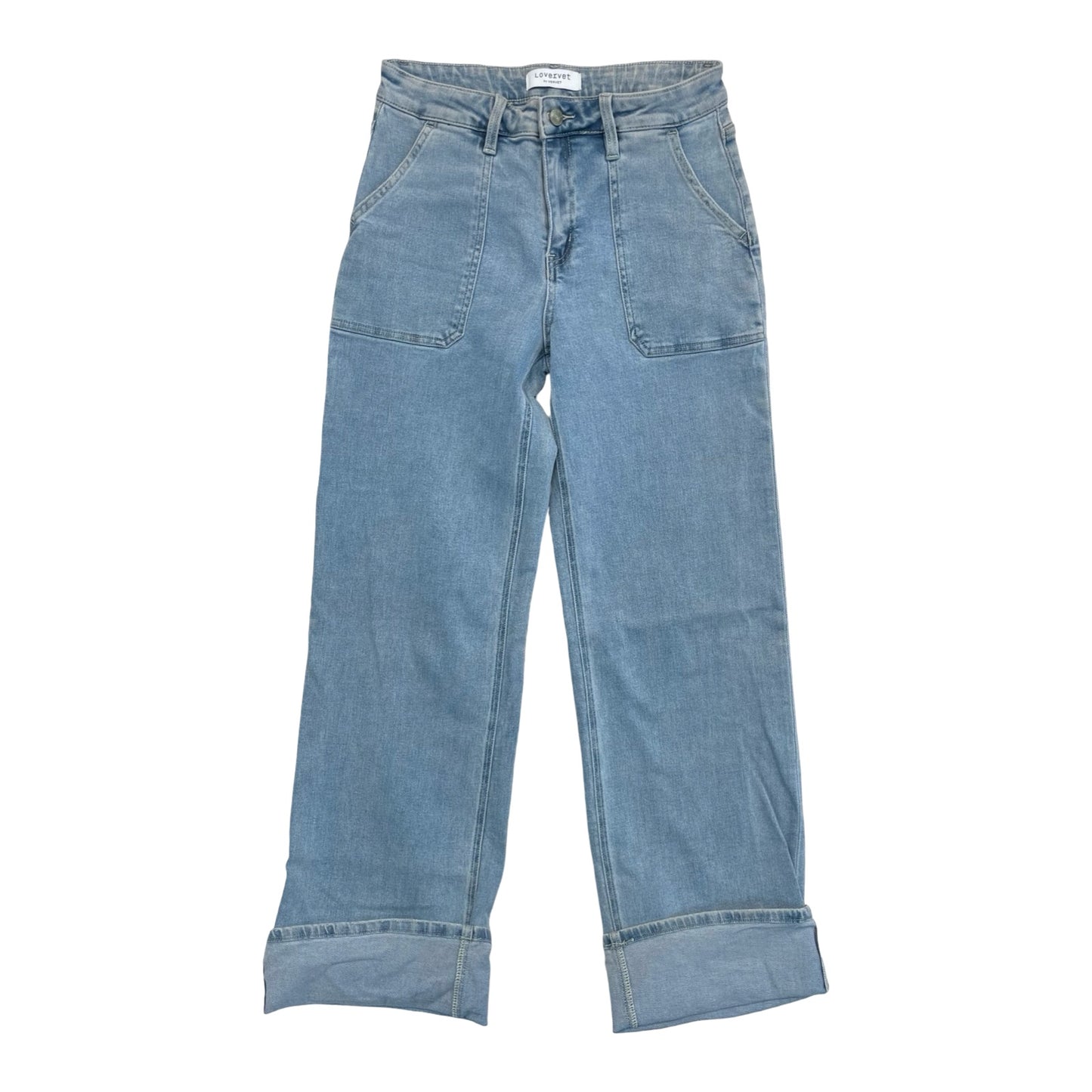 Jeans Wide Leg By Vervet In Blue Denim, Size:6