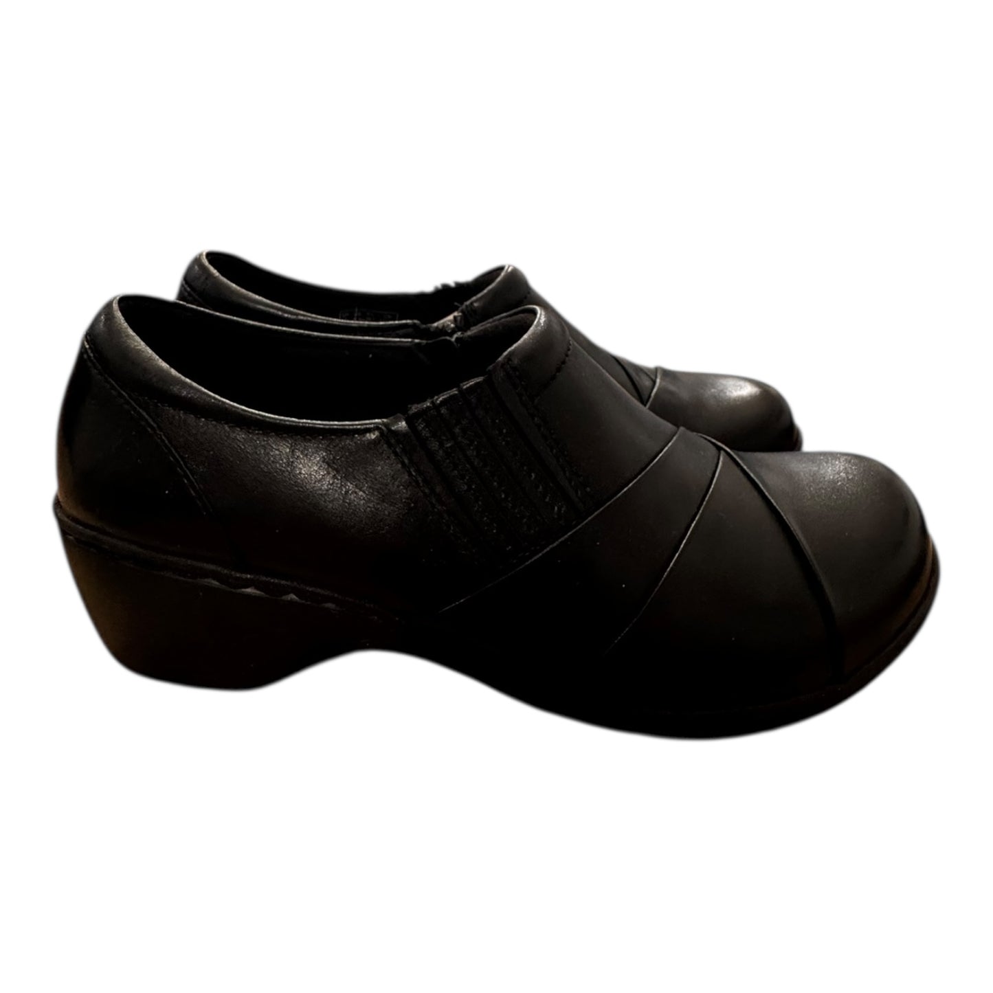 Shoes Heels Wedge By Clarks In Black, Size:8.5